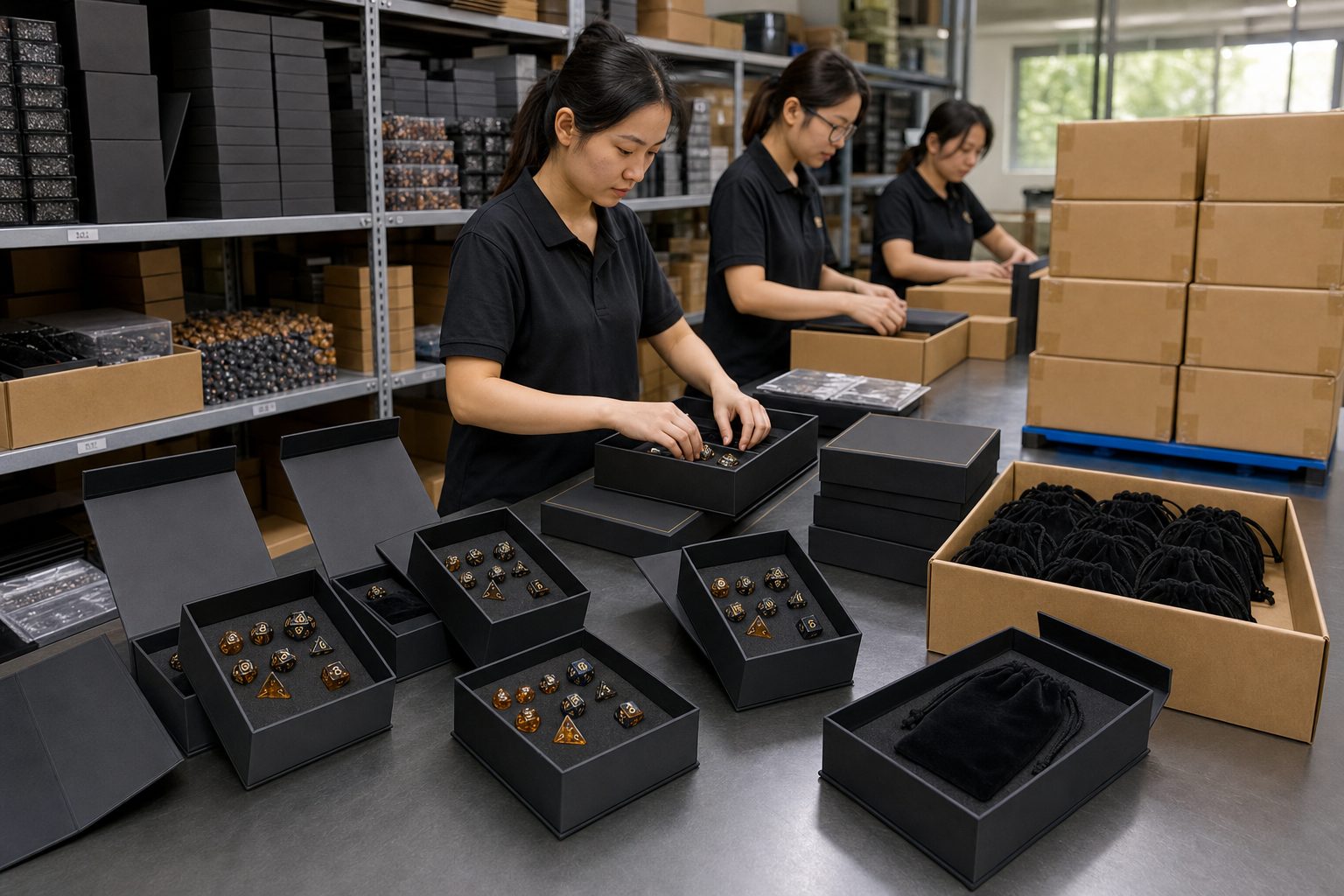 Großhandels-Würfelsets, vorbereitet für die Exportverpackung